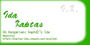 ida kaptas business card